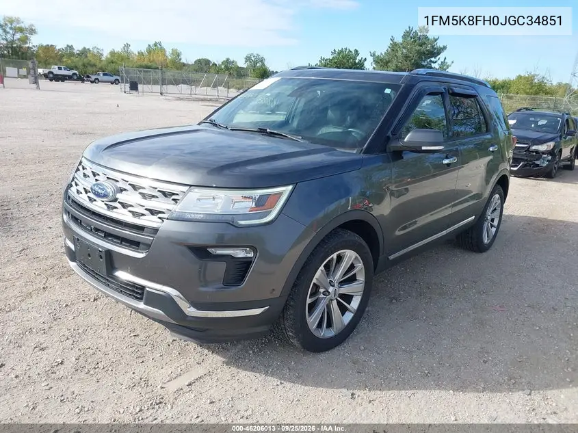 2018 FORD EXPLORER VIN 1FM5K8FH0JGC34851 — фото 2