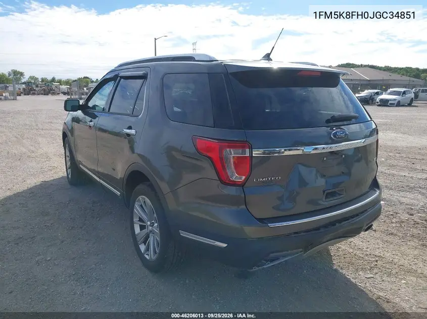 2018 FORD EXPLORER VIN 1FM5K8FH0JGC34851 — фото 3