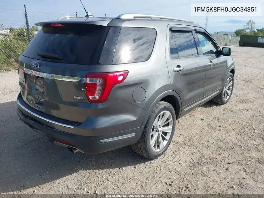 2018 FORD EXPLORER VIN 1FM5K8FH0JGC34851 — фото 4