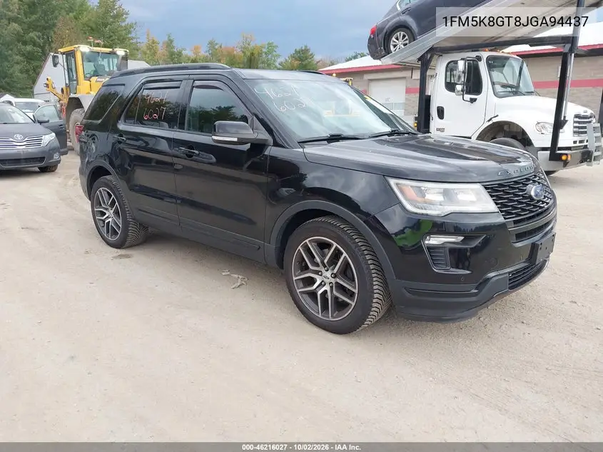 FORD EXPLORER 2018, VIN 1FM5K8GT8JGA94437