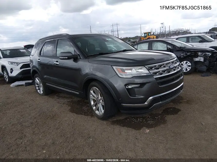 FORD EXPLORER 2018, VIN 1FM5K7F85JGC51865