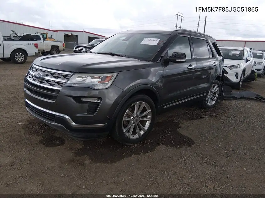 2018 FORD EXPLORER VIN 1FM5K7F85JGC51865 — фото 2