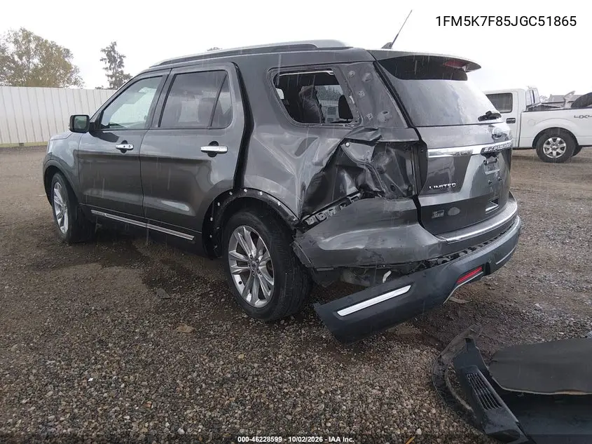 2018 FORD EXPLORER VIN 1FM5K7F85JGC51865 — фото 3
