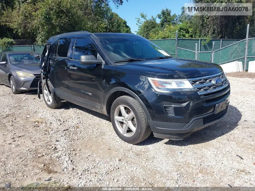 FORD EXPLORER 2018, VIN 1FM5K8B88JGA60078