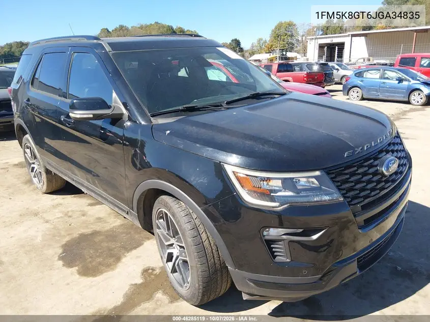 FORD EXPLORER 2018, VIN 1FM5K8GT6JGA34835