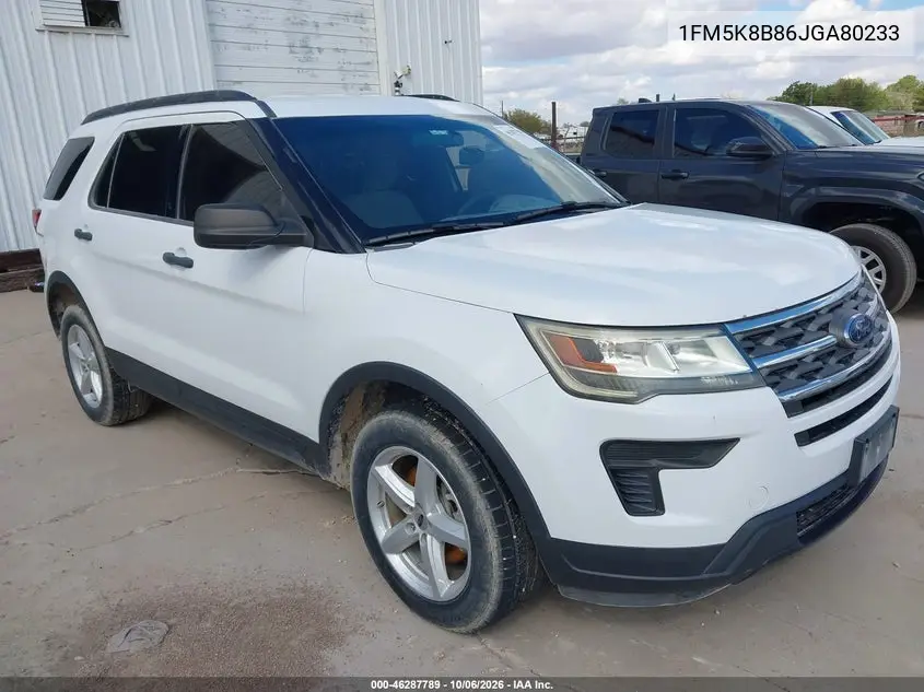 FORD EXPLORER 2018, VIN 1FM5K8B86JGA80233