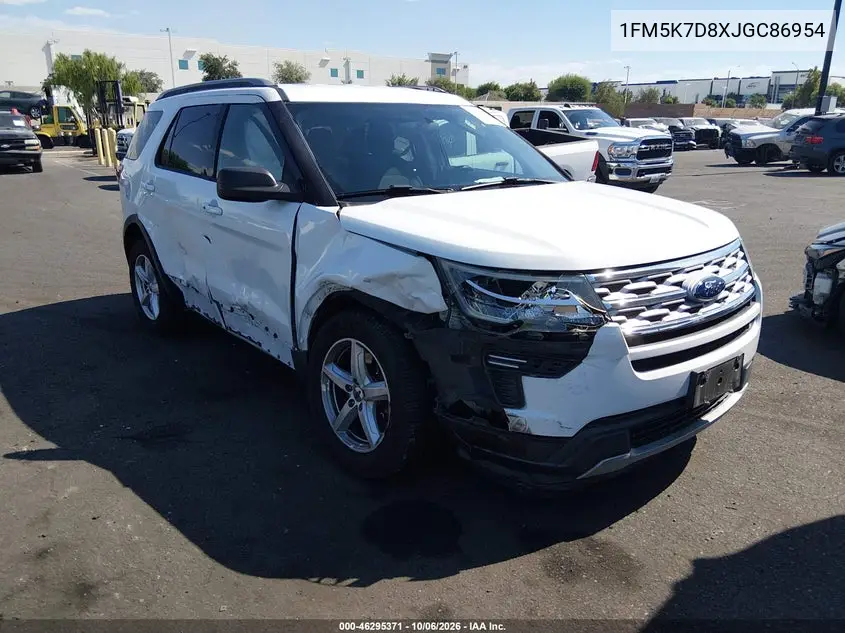 FORD EXPLORER 2018, VIN 1FM5K7D8XJGC86954