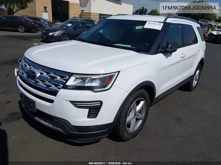 2018 FORD EXPLORER VIN 1FM5K7D8XJGC86954 — фото 2