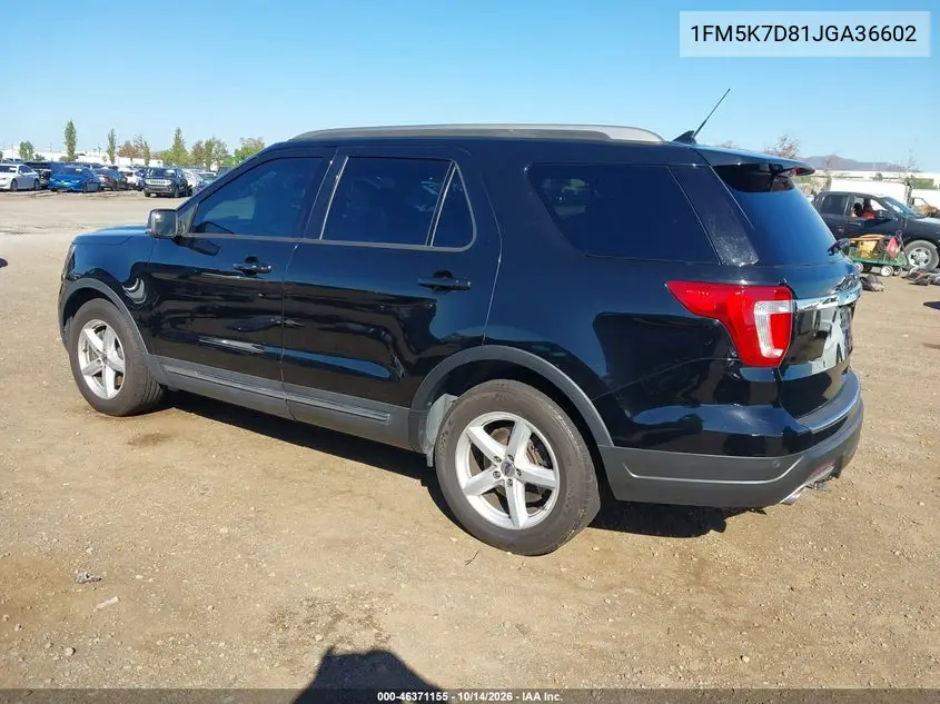 2018 FORD EXPLORER VIN 1FM5K7D81JGA36602 — фото 3
