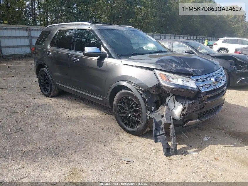 FORD EXPLORER 2018, VIN 1FM5K7D86JGA24607