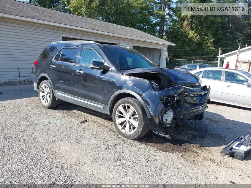 FORD EXPLORER 2019, VIN 1FM5K8F81KGA11316