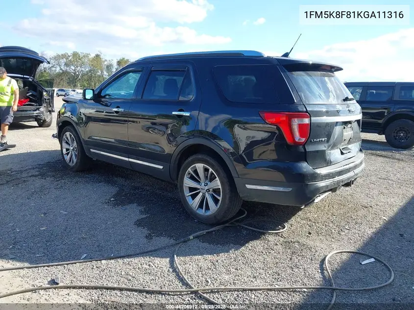 2019 FORD EXPLORER VIN 1FM5K8F81KGA11316 — фото 3