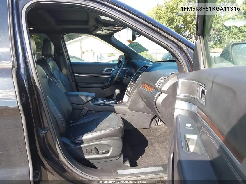 2019 FORD EXPLORER VIN 1FM5K8F81KGA11316 — фото 5