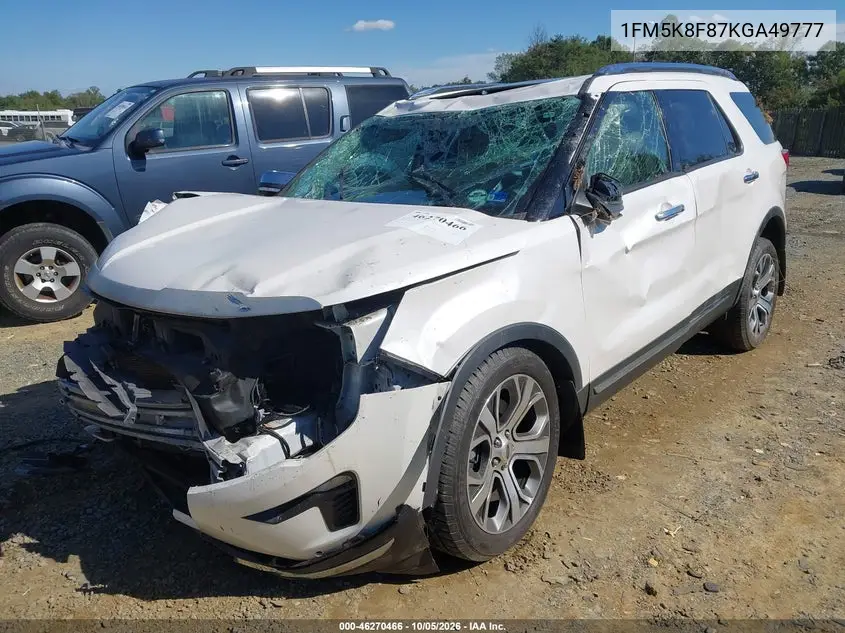 2019 FORD EXPLORER VIN 1FM5K8F87KGA49777 — фото 2