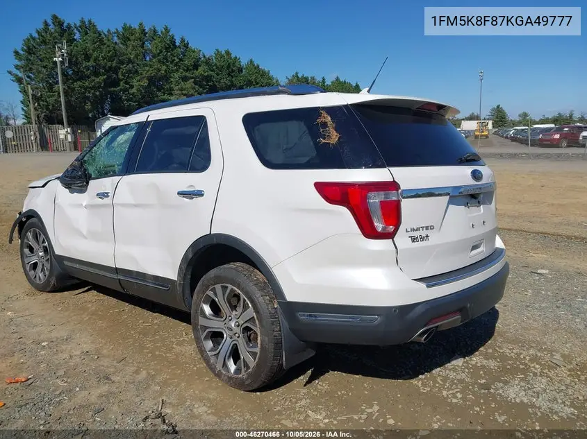 2019 FORD EXPLORER VIN 1FM5K8F87KGA49777 — фото 3