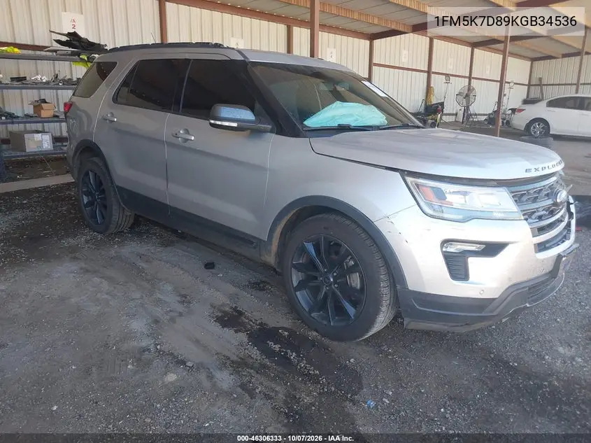 FORD EXPLORER 2019, VIN 1FM5K7D89KGB34536