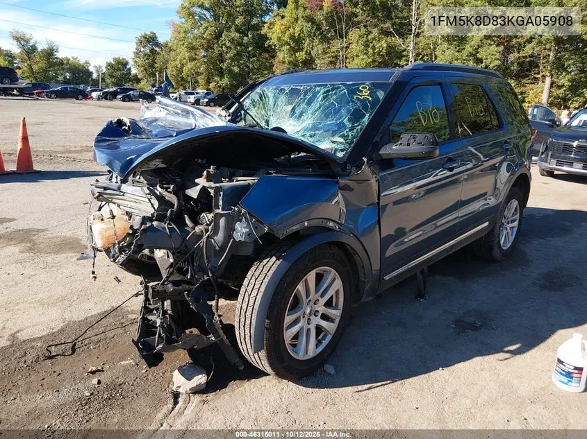 2019 FORD EXPLORER VIN 1FM5K8D83KGA05908 — фото 2
