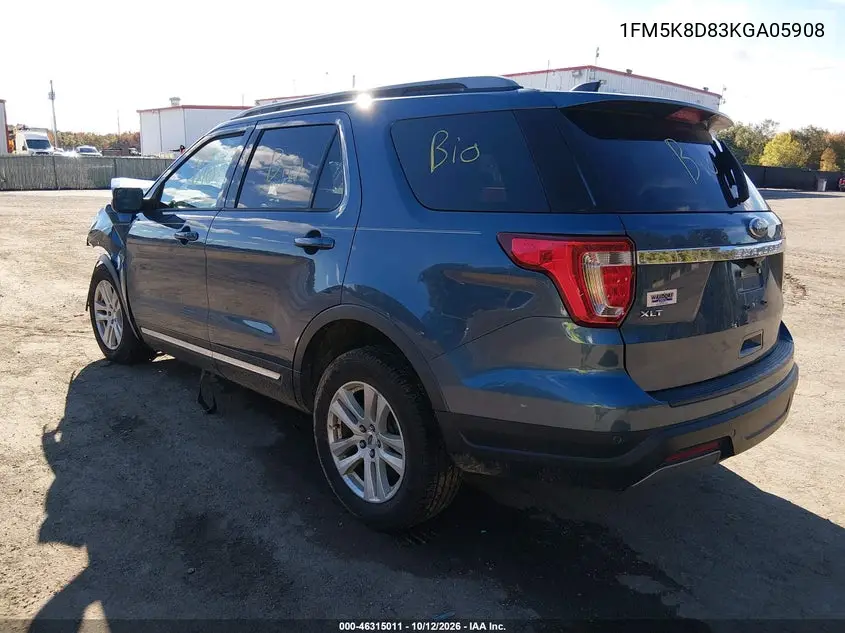 2019 FORD EXPLORER VIN 1FM5K8D83KGA05908 — фото 3