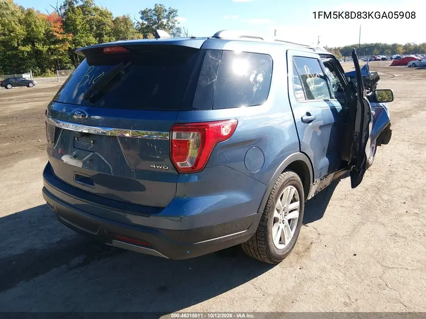 2019 FORD EXPLORER VIN 1FM5K8D83KGA05908 — фото 4