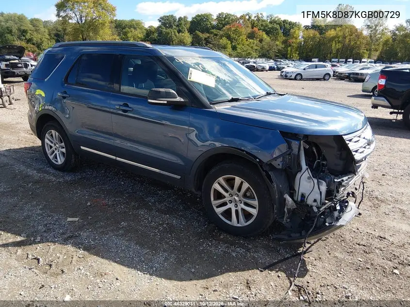 FORD EXPLORER 2019, VIN 1FM5K8D87KGB00729