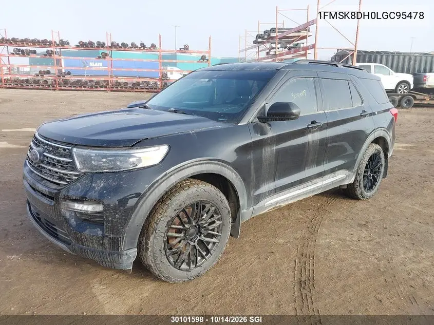 2020 FORD EXPLORER VIN 1FMSK8DH0LGC95478 — фото 2