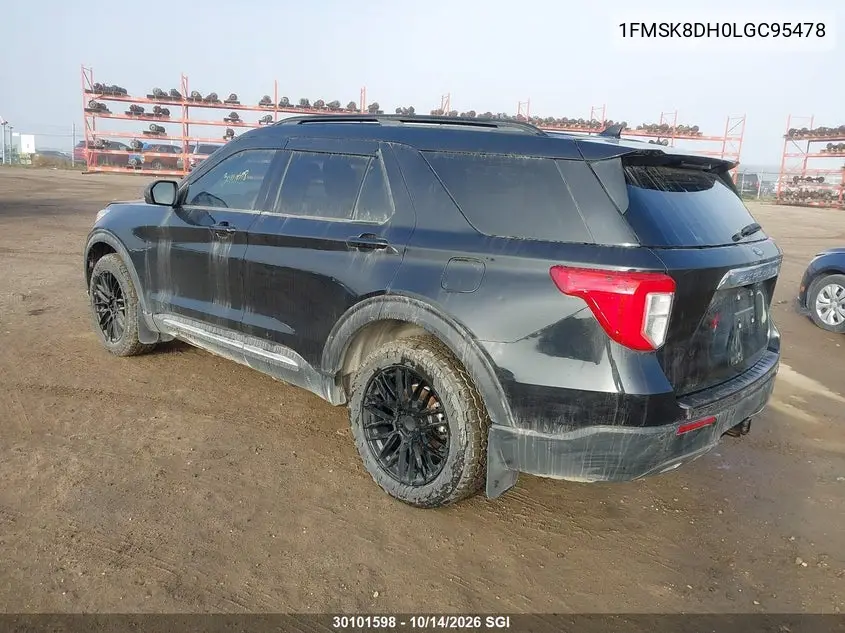 2020 FORD EXPLORER VIN 1FMSK8DH0LGC95478 — фото 3