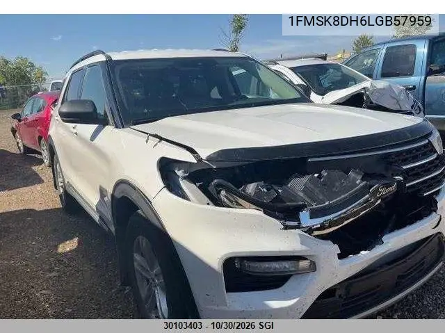 FORD EXPLORER 2020, VIN 1FMSK8DH6LGB57959