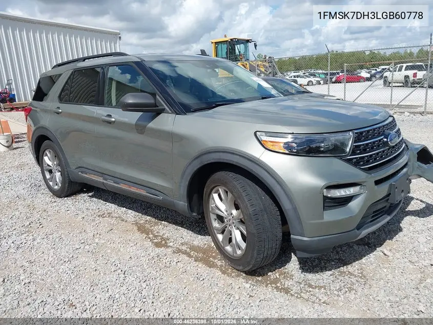 FORD EXPLORER 2020, VIN 1FMSK7DH3LGB60778