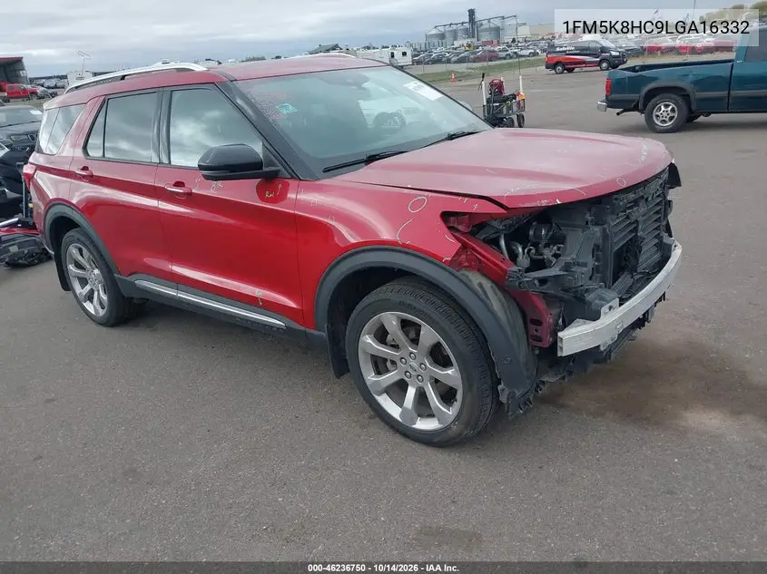 FORD EXPLORER 2020, VIN 1FM5K8HC9LGA16332