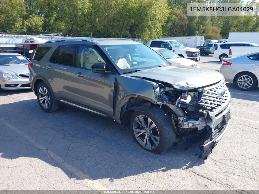 FORD EXPLORER 2020, VIN 1FM5K8HC3LGA04029