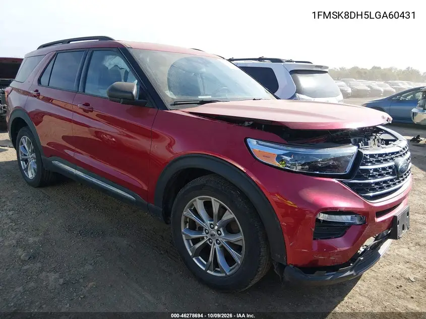 FORD EXPLORER 2020, VIN 1FMSK8DH5LGA60431
