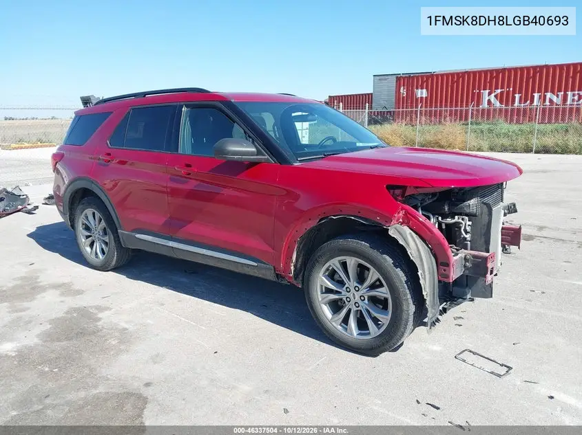 FORD EXPLORER 2020, VIN 1FMSK8DH8LGB40693