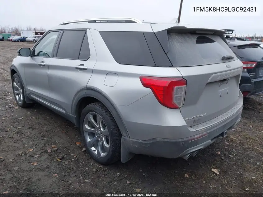 2020 FORD EXPLORER VIN 1FM5K8HC9LGC92431 — фото 3