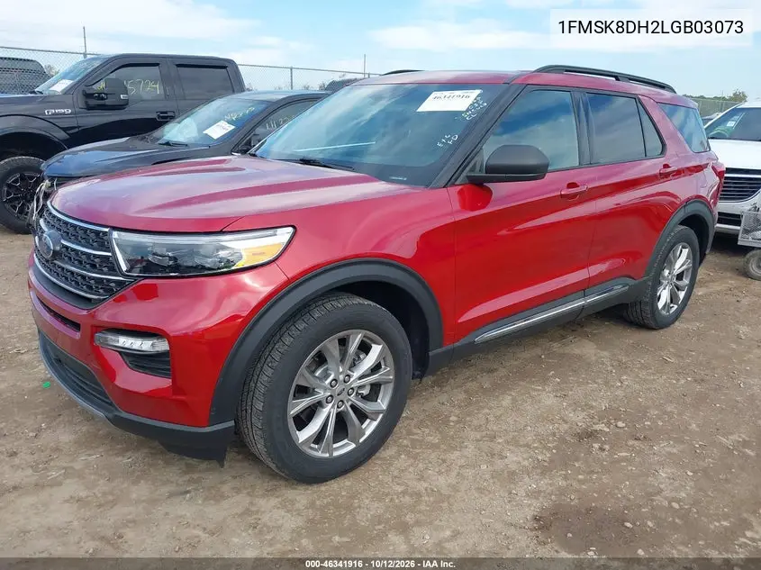 2020 FORD EXPLORER VIN 1FMSK8DH2LGB03073 — фото 2