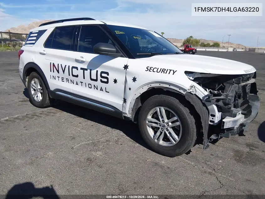 FORD EXPLORER 2020, VIN 1FMSK7DH4LGA63220