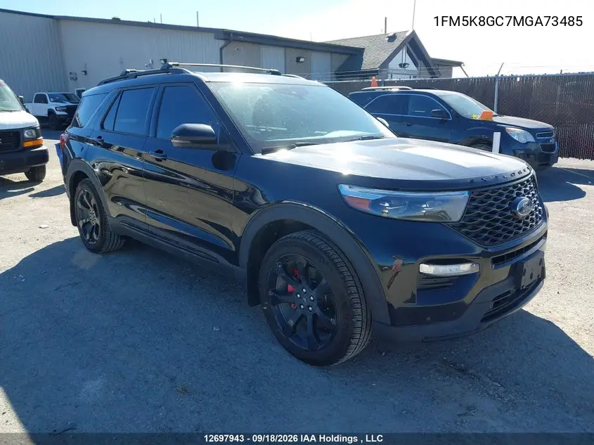 FORD EXPLORER 2021, VIN 1FM5K8GC7MGA73485