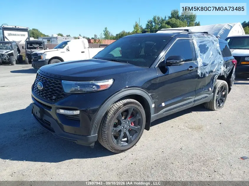 2021 FORD EXPLORER VIN 1FM5K8GC7MGA73485 — фото 2