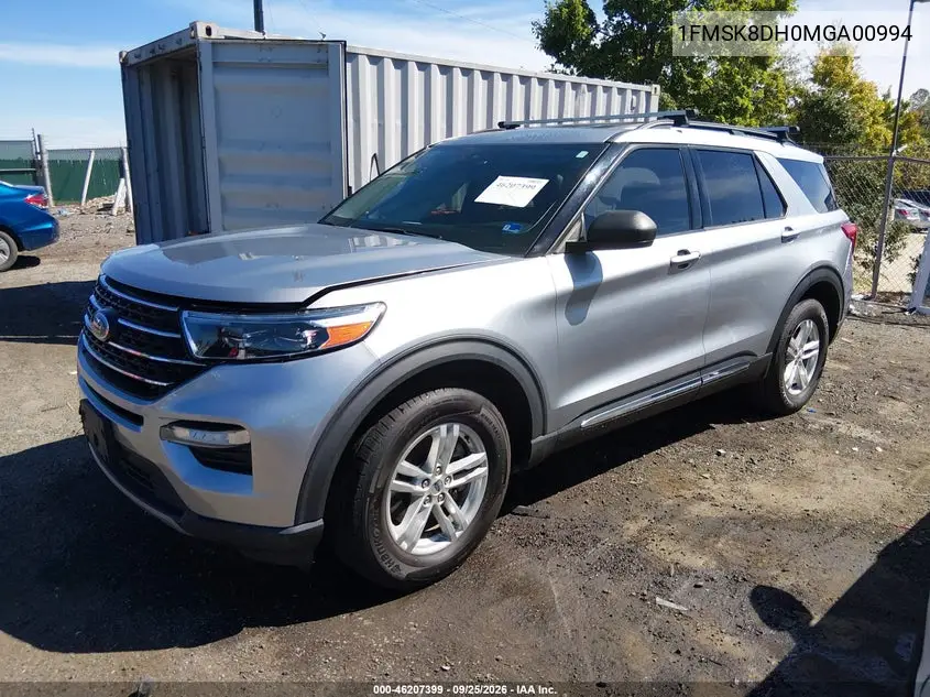 2021 FORD EXPLORER VIN 1FMSK8DH0MGA00994 — фото 2