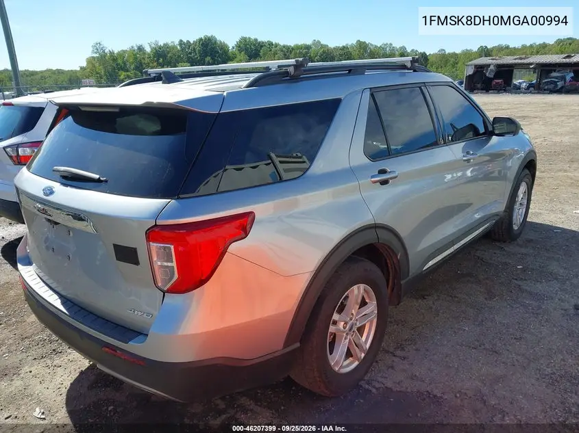 2021 FORD EXPLORER VIN 1FMSK8DH0MGA00994 — фото 4