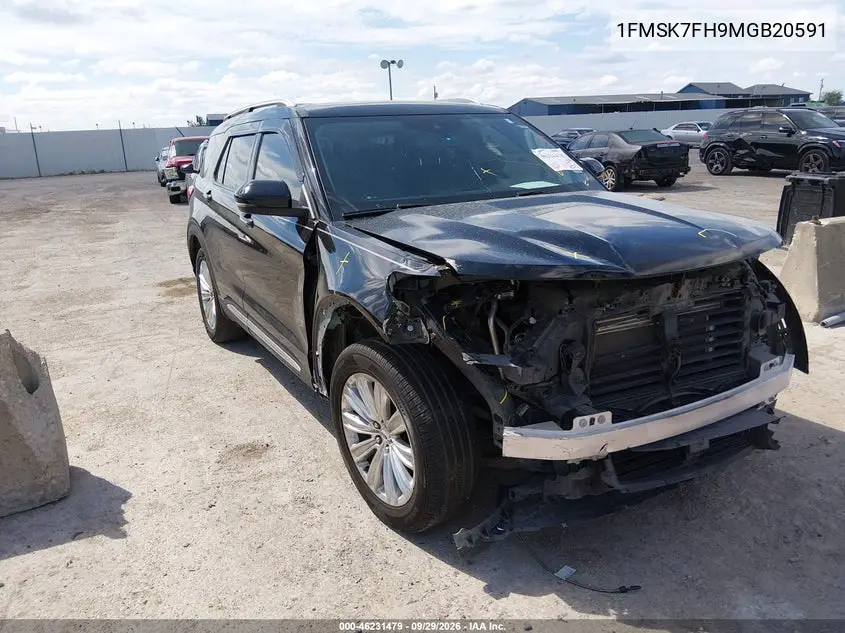 FORD EXPLORER 2021, VIN 1FMSK7FH9MGB20591