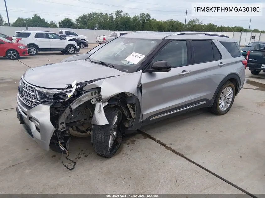 2021 FORD EXPLORER VIN 1FMSK7FH9MGA30180 — фото 2