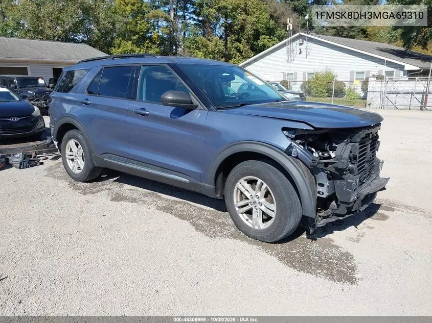 FORD EXPLORER 2021, VIN 1FMSK8DH3MGA69310