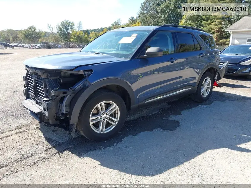 2021 FORD EXPLORER VIN 1FMSK8DH3MGA69310 — фото 2