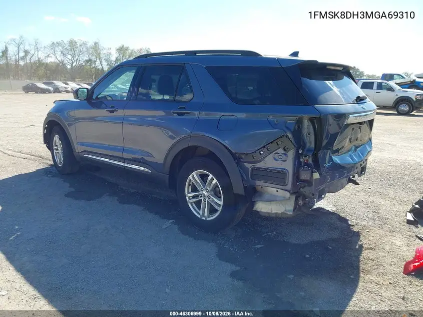 2021 FORD EXPLORER VIN 1FMSK8DH3MGA69310 — фото 3