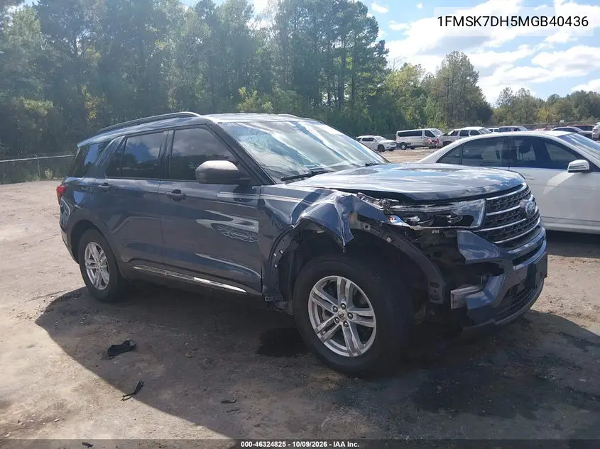 FORD EXPLORER 2021, VIN 1FMSK7DH5MGB40436