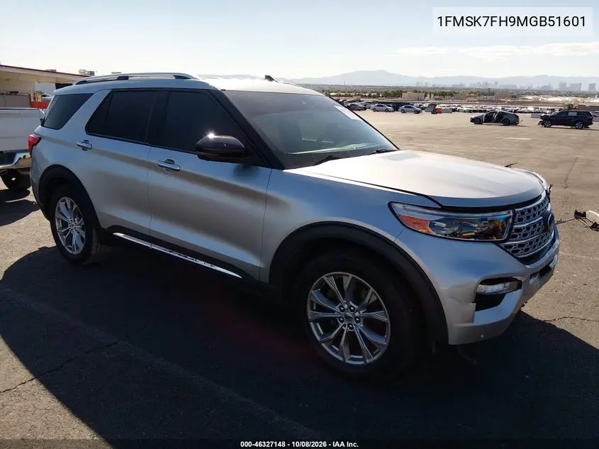 FORD EXPLORER 2021, VIN 1FMSK7FH9MGB51601