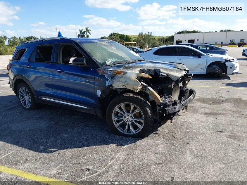 FORD EXPLORER 2021, VIN 1FMSK7FH8MGB07184