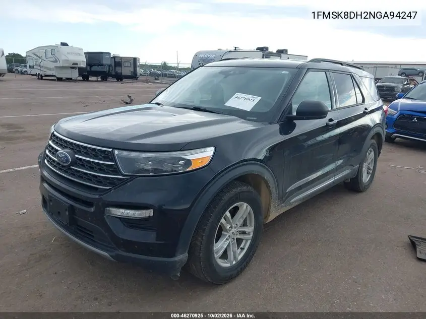2022 FORD EXPLORER VIN 1FMSK8DH2NGA94247 — фото 2