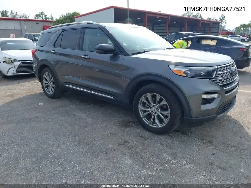 FORD EXPLORER 2022, VIN 1FMSK7FH0NGA77521