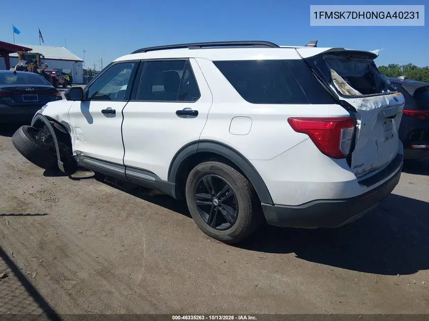 2022 FORD EXPLORER VIN 1FMSK7DH0NGA40231 — фото 3